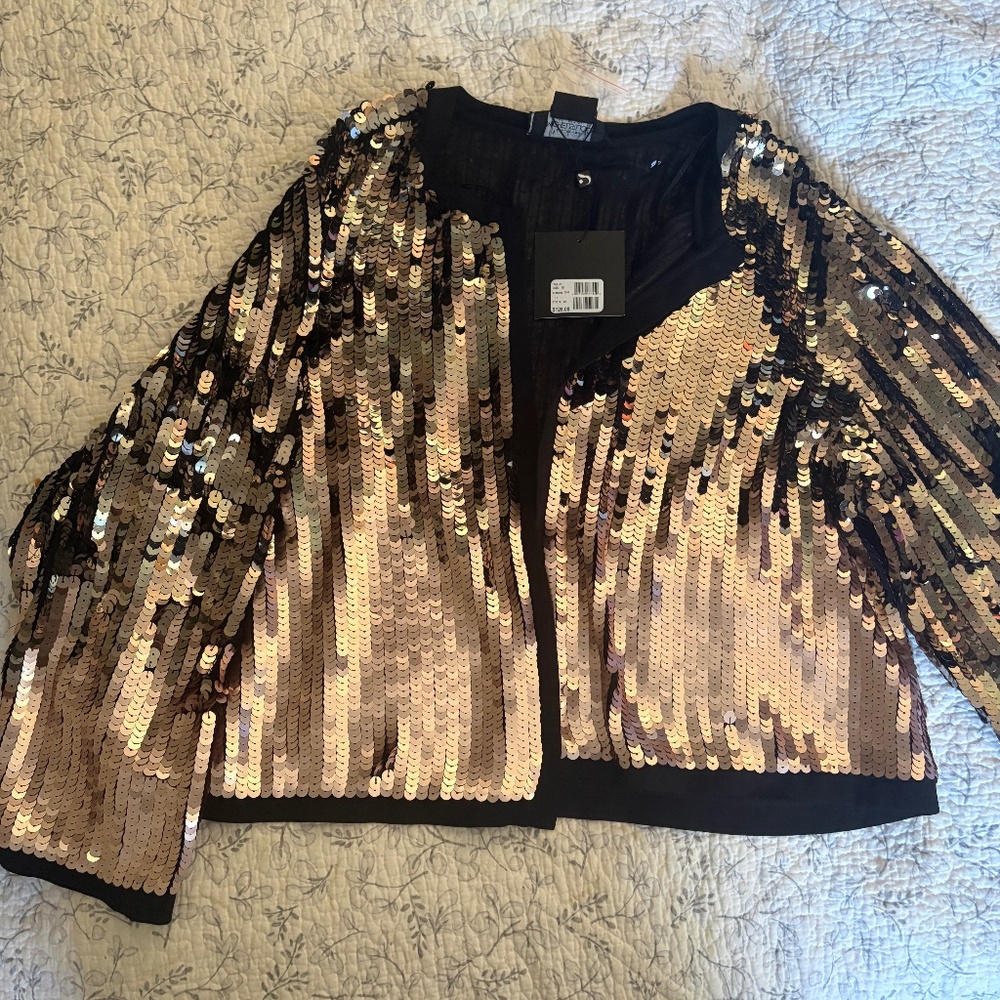 Amazing cropped Sequined jacket! Size 22 NWT